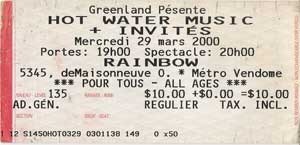 HotWater Music Ticket